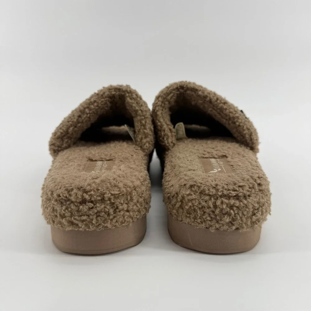 Koolaburra by‎ UGG Peachee Brown Faux Shearling Slide Sandals Womens Size 9